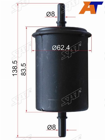Фильтр топливный CITROEN BERLINGO 96-C2 03-C4 04-PEUGEOT PARTNER 96-206 98-