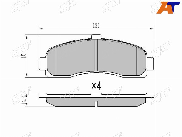 Колодки тормозные перед NISSAN MICRA K11 92-