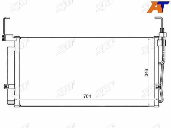 Радиатор кондиционера Hyundai Santa Fe 00-06  Santa Fe Classic 07-13