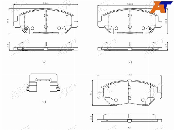Колодки тормозные перед HYUNDAI I30 16-KIA CEED III 18-