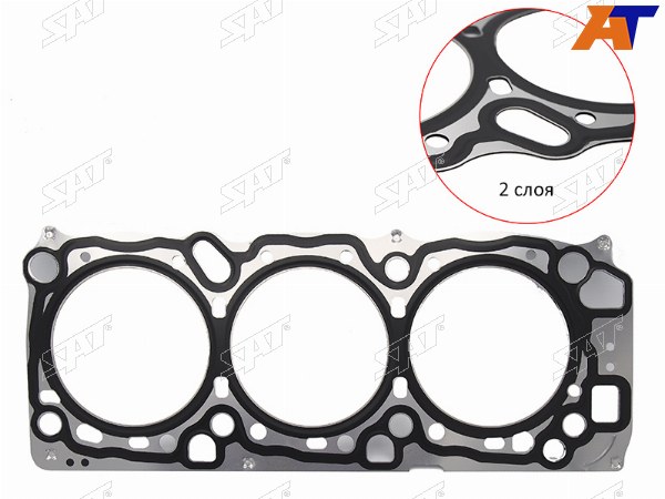 Прокладка ГБЦ MITSUBISHI PAJEROMONTERO 6G74 3,5 97- RH=LH (металл)