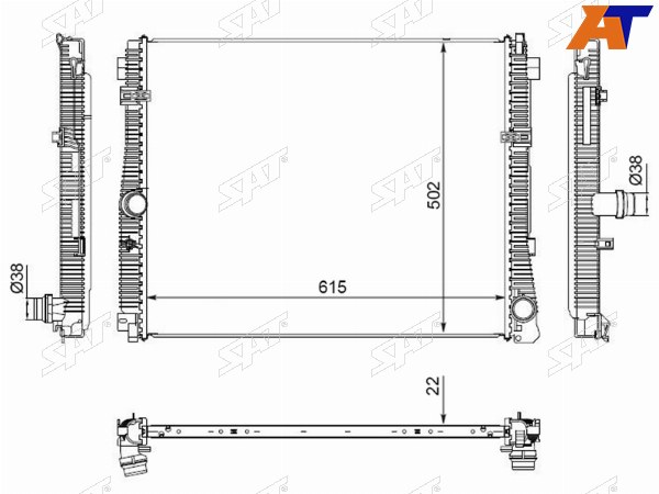 Радиатор BMW 3-Series 18-22  4-Series 20-  Z4 18-  Toyota Supra 18-