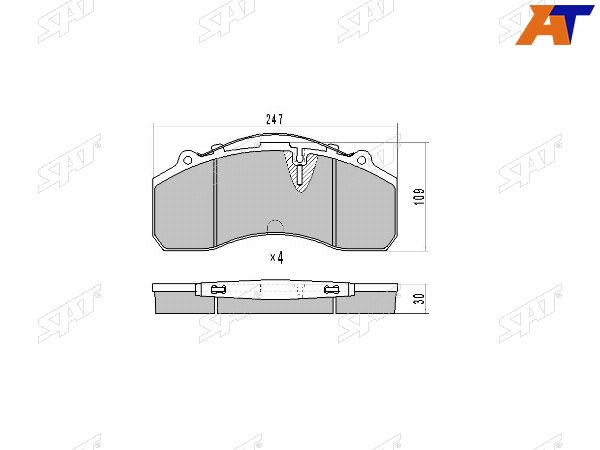 Колодки тормозные перед MERCEDES ACTROSMAN TGA