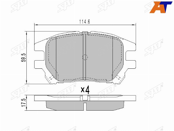 Колодки тормозные перед TOYOTA HARRIERLEXUS RX300 01-03