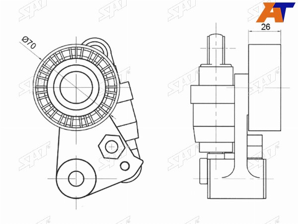 Натяжитель приводного ремня HYUNDAI IX55SONATASORENTO 3,3I