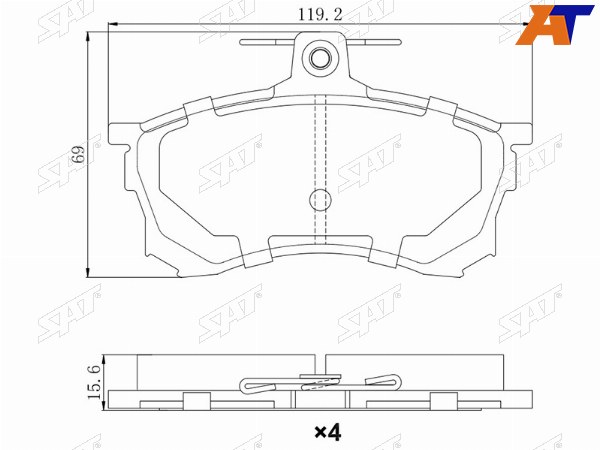 Колодки тормозные перед MITSUBISHI CARISMA DA 95-06