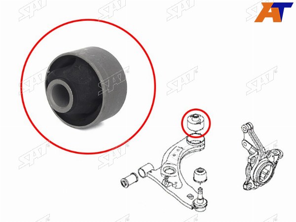 Сайлентблок переднего рычага задний (вертик) TOYOTA PASSODAIHATSU BOON 04-