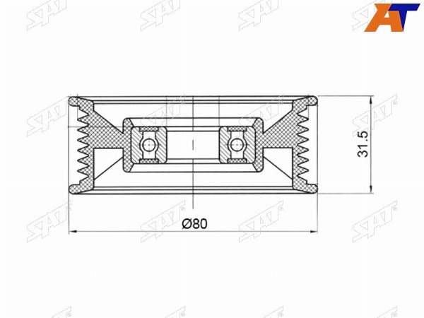 Ролик приводного ремня обводной HONDA ACCORDCIVIC 2,02,4 00-
