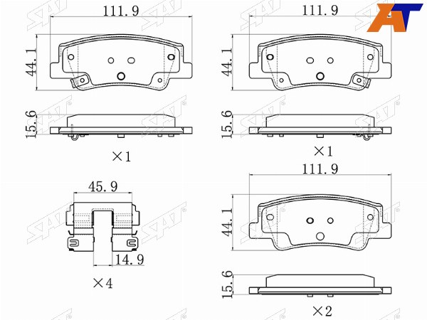 Колодки тормозные зад HYUNDAI SONATA 19-KIA K5 20-