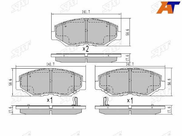 Колодки тормозные перед HONDA CR-V RD5ACCORD CL 24 vti