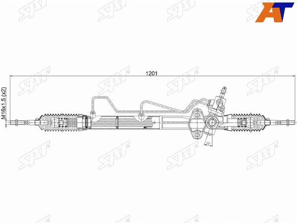 Рейка рулевая MITSUBISHI PAJEROMONTERO V6V7 00- LHD