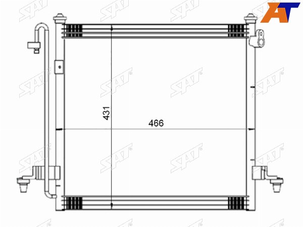 Радиатор кондиционера Mitsubishi L200 07-16  Triton 06-10