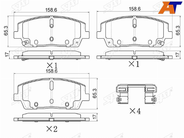 Колодки тормозные перед HYUNDAI SANTA FEPALISADE 18-KIA SORENTO 15-