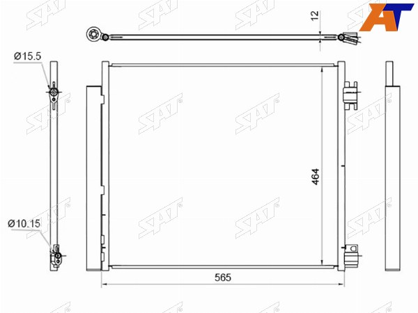 Радиатор кондиционера Nissan Qashqai 13-22  X-Trail 13-22  Rogue 14-17  Renault Espace 15-19  Ka
