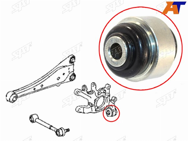 Сайлентблок плавающий задней цапфы TOYOTA AURISAVENSISBLADERAV4 05-GEELY ATLAS (NL-3) 16-