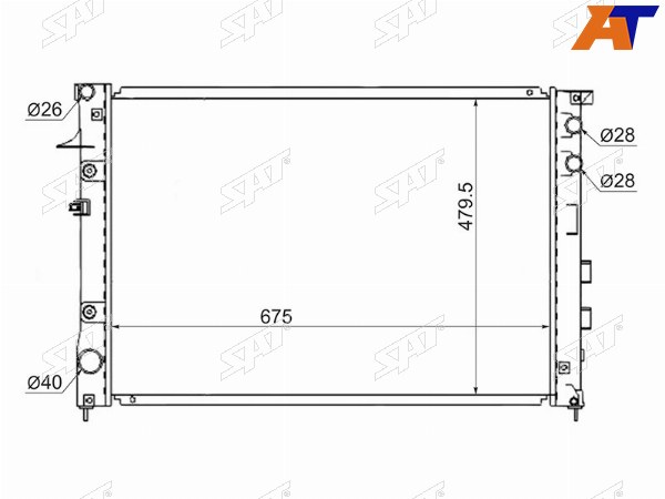 Радиатор Subaru B9 Tribeca 04-14  Tribeca 07-14