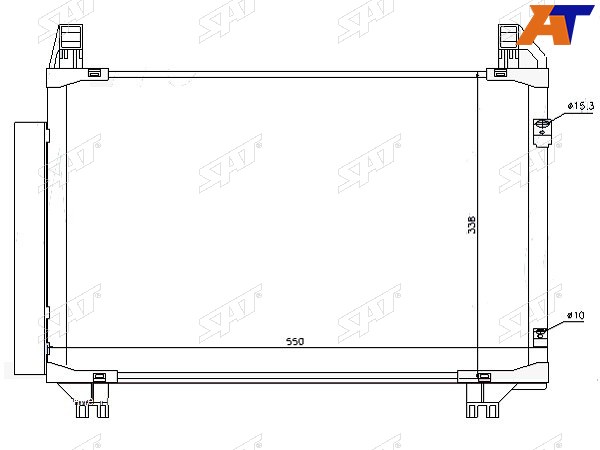 Радиатор кондиционера Toyota Ractis 05-16  Vitz 05-20  Belta 05-12  Ist 07-16