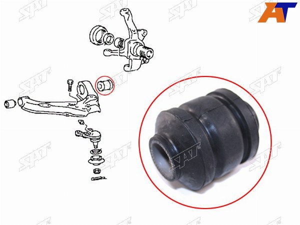 Сайлентблок переднего нижнего рычага задний MITSUBISHI DELICAL300 89-99