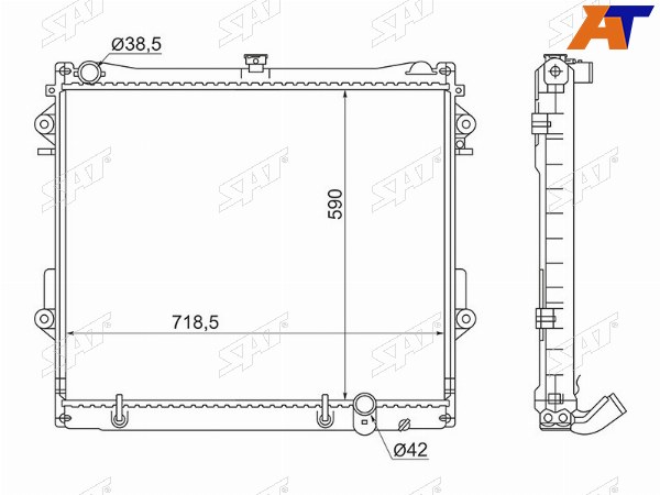 Радиатор Toyota Land Cruiser (J200) 07-21  Lexus LX570 07-