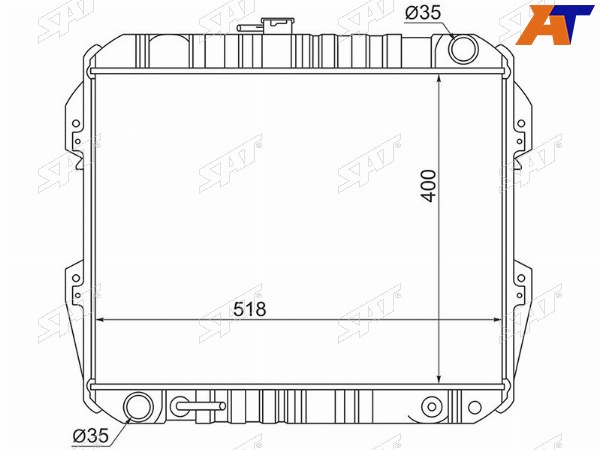 Радиатор Toyota 4Runner 89-95  Hilux Surf 89-95