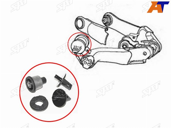 Сайлентблок заднего нижнего рычага (комплект) HONDA CR-V 07-  EDIX 04-09  CIVIC FB 12-15  FR-V 04
