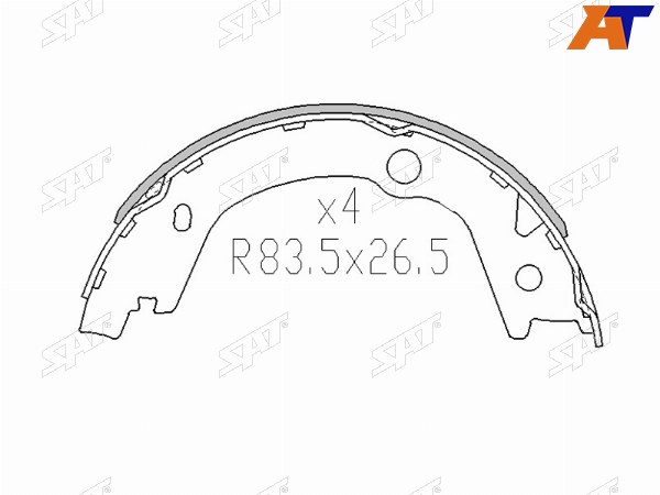 Колодки ручного тормоза HYUNDAI TUCSON 04-10SONATA 04-KIA SPORTAGE 04-SSANGYONG KYRON 05-