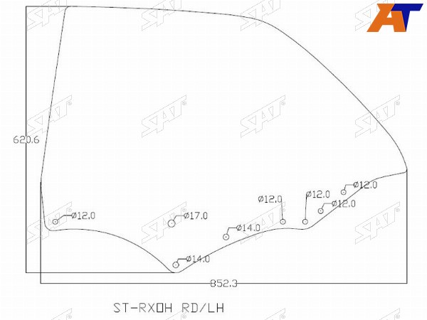 Стекло боковое опускное (Сзади Слева Цвет зеленый) Toyota Chaser (X100) 96-01