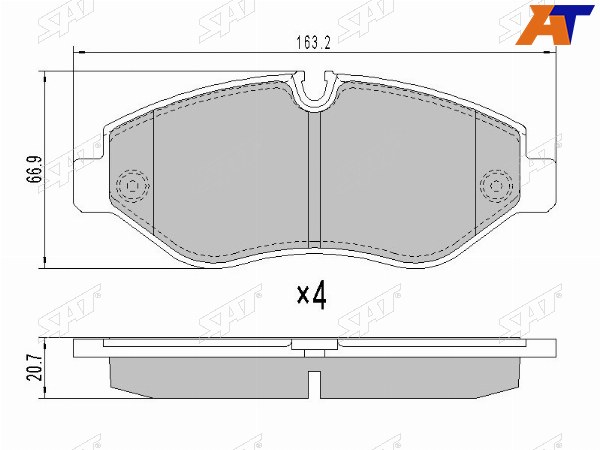 Колодки тормозные перед MERCEDES SPRINTER 06- 35-T