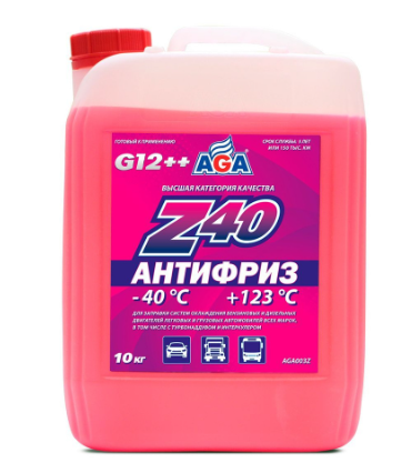 AGA AGA003Z Антифриз красный G12++ готовый