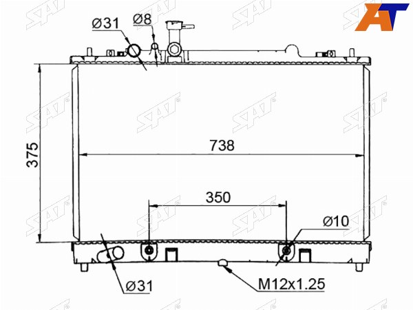 Радиатор Mazda 6 02-12  Atenza 02-12