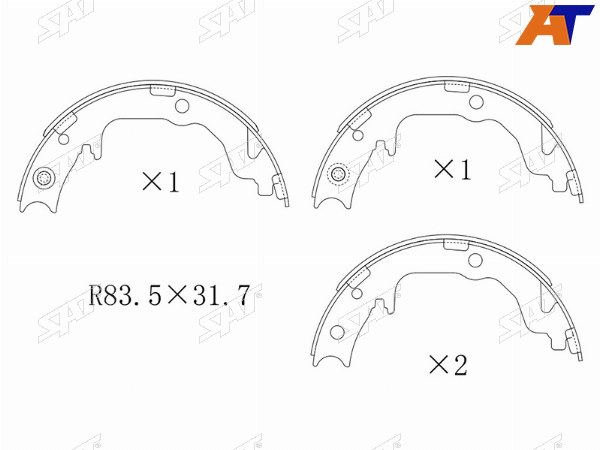 Колодки ручника MITSUBISHI ASX 10-LANCER X 07-