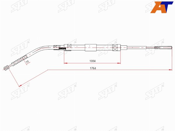 Трос ручного тормоза BMW 320 E36 RHLH 90-98