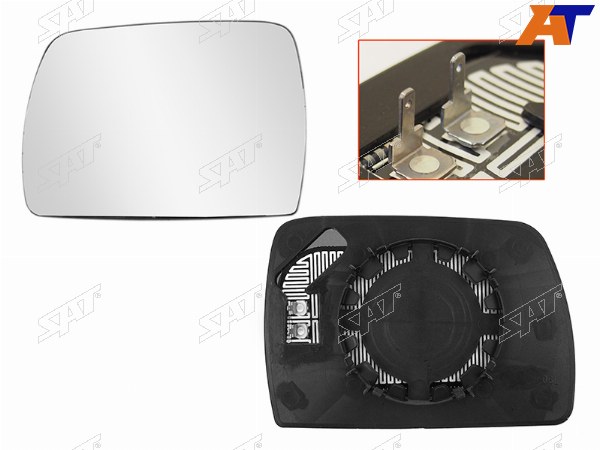 Полотно зеркала BMW X3 E83 03-10 LH - голубое, асферическое с обогревом