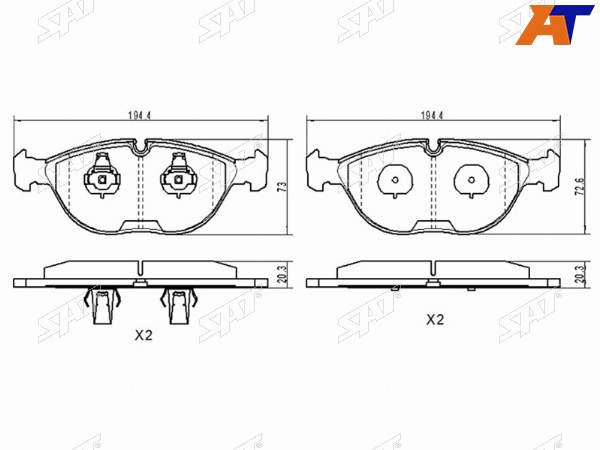 Колодки тормозные перед  MERCEDES C-CLASS W202S202 E-CLASS W210W211S210S211 S-CLASS W220