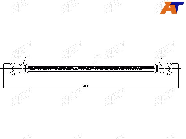 Шланг тормозной передний (Таиланд) TOYOTA LAND CRUISER PRADO 120 02-150 09-SURFFJ CRUISER 02-
