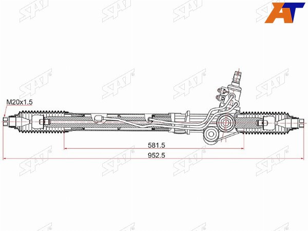 Рейка рулевая Toyota Land Cruiser Prado 96-02 RHD