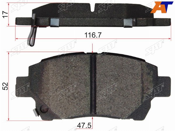 Колодки тормозные перед TOYOTA COROLLA E12SPACIO E12PREMIOALLION ZT240VISTA ZZV50LIFAN