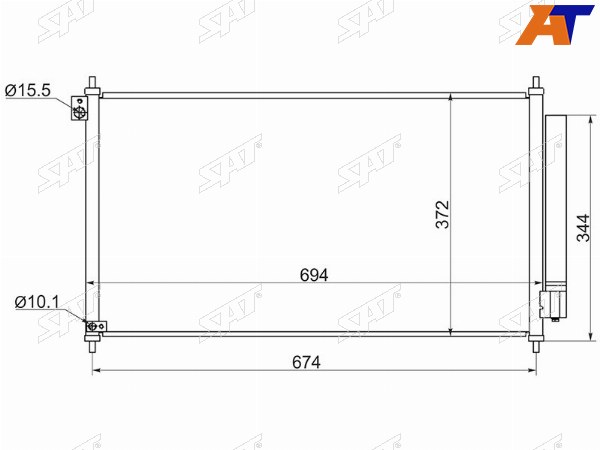 Радиатор кондиционера Honda Civic 11-17