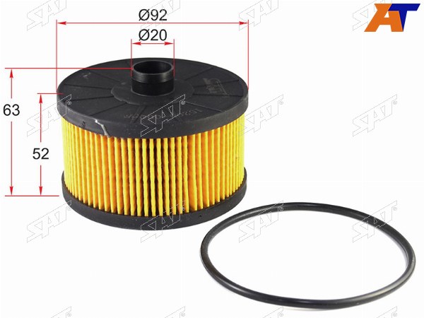 Фильтр масляный (картридж) NISSAN QASHQAI H5FTPULSAR HRA2 14-JUKE HR12 14-MICRA HR09 16-RENAULT