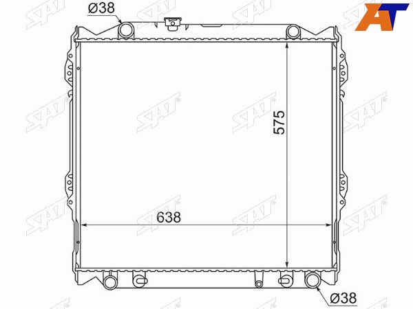 Радиатор Toyota Land Cruiser Prado (J90) 96-02  4Runner 95-02  Hilux Surf 95-02