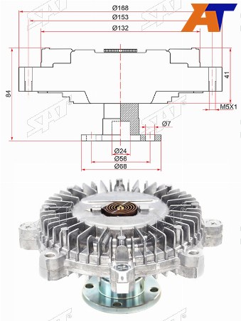 Вискомуфта MITSUBISHI L200 96-07PAJEROMONTEROSPORT 96- 4D56