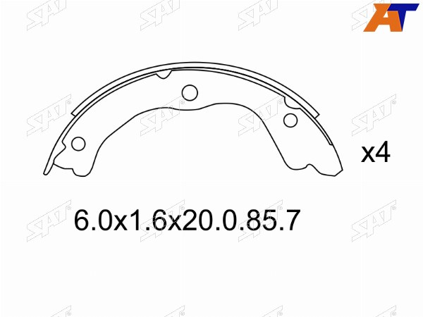 Колодки ручного тормоза NISSAN X-TRAIL T30PRIMERA P12
