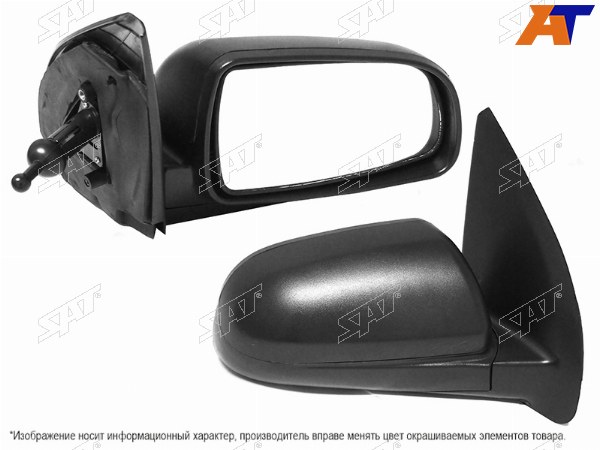 Зеркало CHEVROLET AVEO T250 05-11 4D5DDAEWOO GENTRA 08-11 4D5DRAVON NEXIA R3 16- RH механическое