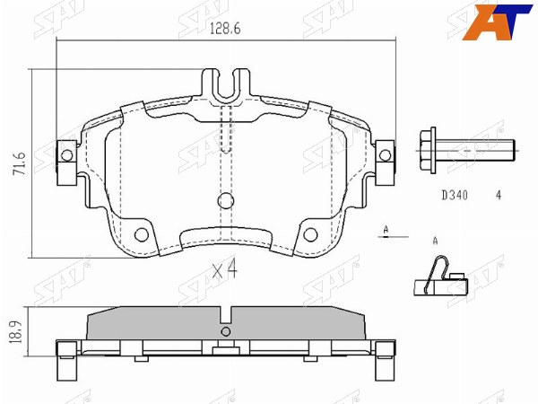 Колодки тормозные перед MERCEDES W176W246