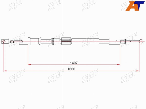 Трос ручного тормоза MERCEDES SPRINTER 06-16VW CRAFTER RHLH 06-16