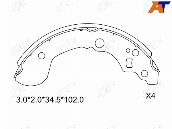 Колодки барабанные зад NISSAN PRIMERA P11 96-01