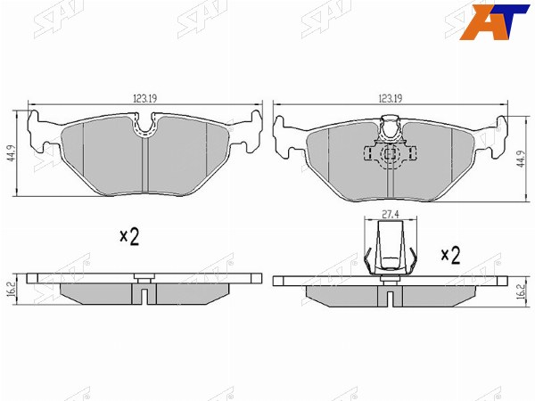 Колодки тормозные зад BMW 5 E39 95-03ALPINA B10 E39 96-04