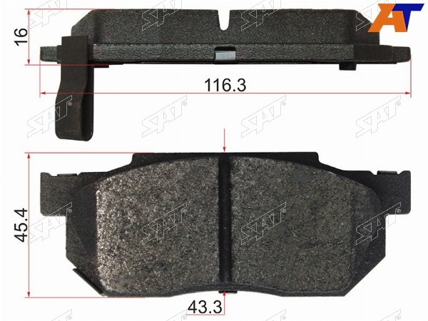 Колодки тормозные перед HONDA FIT GD1