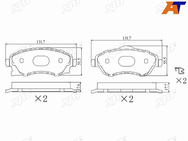 Колодки тормозные перед OPEL CORSA C 00-06MERIVA A 03-10