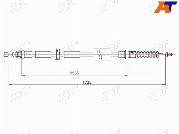 Трос ручного тормоза FORD MONDEO SW 00-07